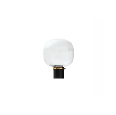 Lampada da tavolo con diffusore in vetro trasparente e satinato e base in metallo finitura Nero e Oro Ghost Tavolo di Midj