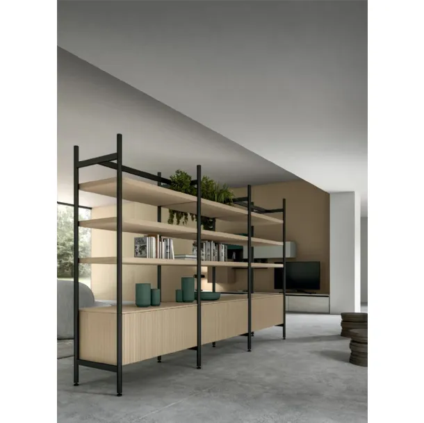 Libreria divisoria Living Glass di Arredo3