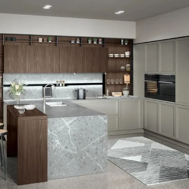 Cucina Classica con penisola Bellaria 03 di Forma Cucine