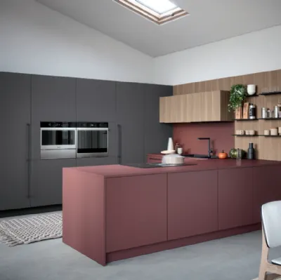 Cucina Moderna con penisola Colibrì Maniglia 02 di Forma Cucine